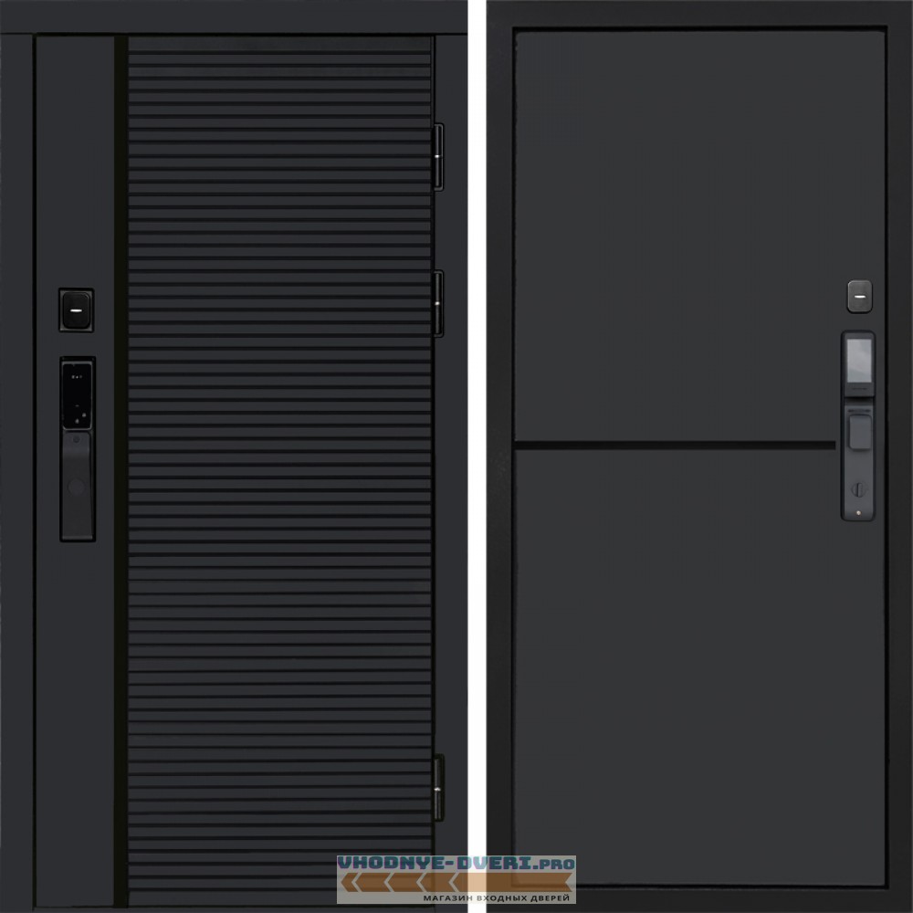 Входная дверь  Smart (Смарт) Black Line Нео Графит